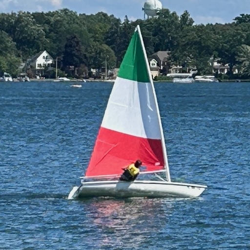 Laser standard sail with Italian colors